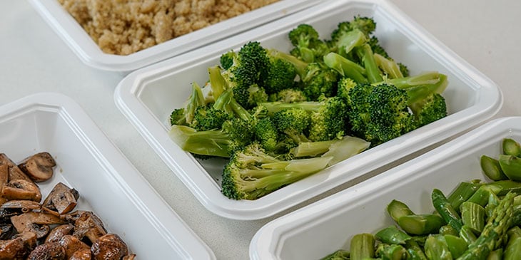 whole plant based foods in meal prep containers