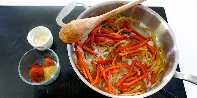 Paleo-Shakshouka-Add-bell-peppers-garlic-and-spice
